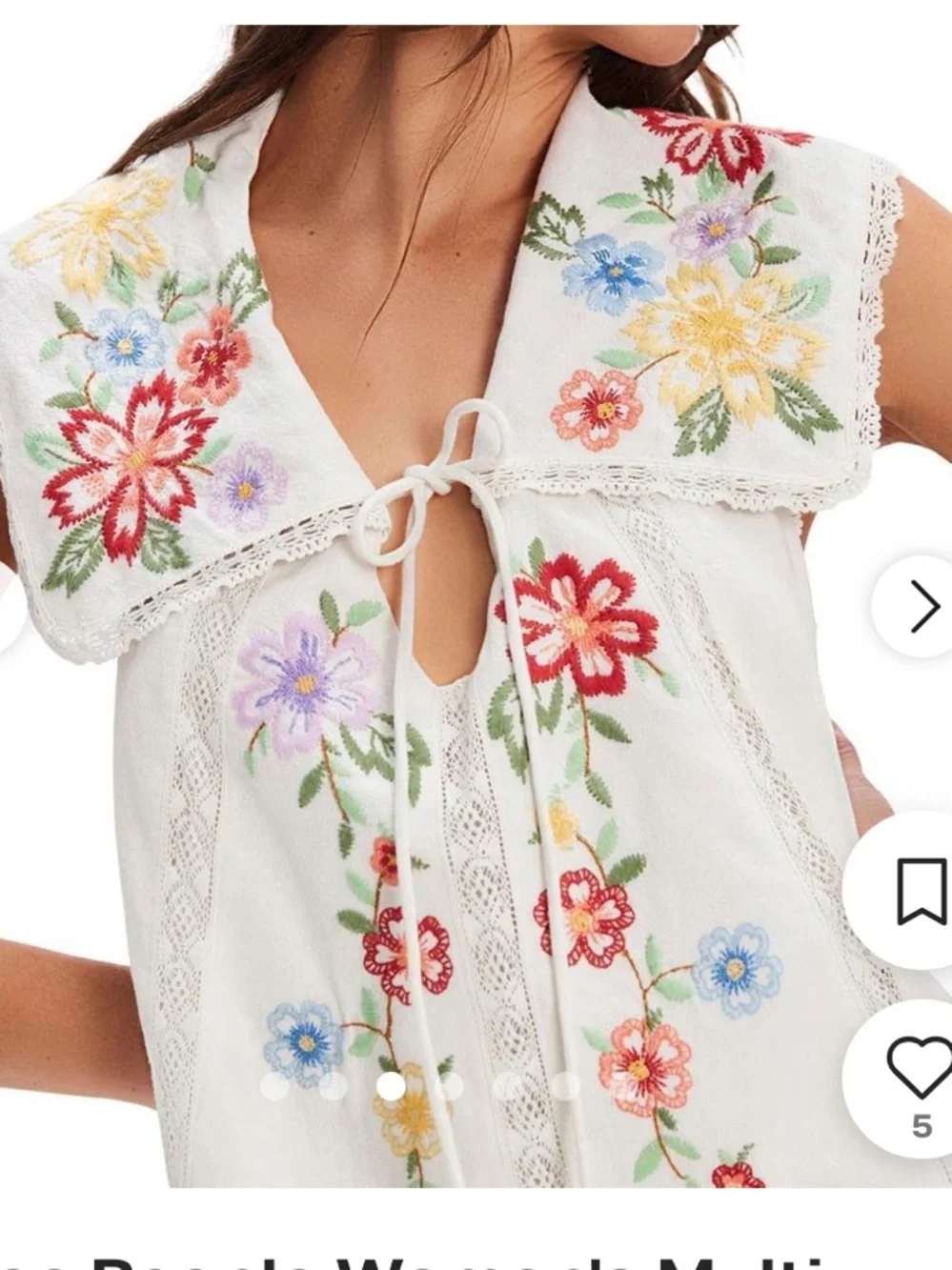 New Free People willow embroidered cotton mini dress size xs